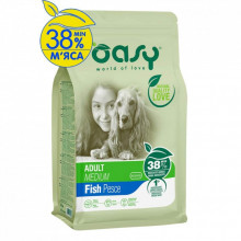 Сухой корм для собак OASY LIFESTAGE Adult Medium рыба 3 кг (8054329510124) (323382)