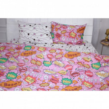 Постельное белье MirSon Бязь Ranforce Elite 17-0512 Bombs pink Семейный 160x220 (2200004733357) (333382)