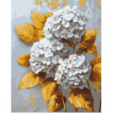 Картина по номерам "Золотая гортензия" ©victoria_art KHO3310, 40х50 см
