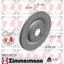 Тормозной диск ZIMMERMANN 290.2265.20 (299682)