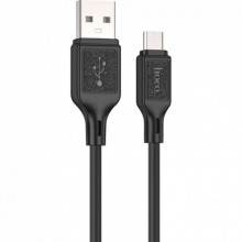 Дата кабель USB 2.0 AM to Micro 5P 1.0m Cool silicone X90 black HOCO (6931474788429) (322782)