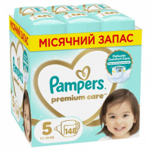 Подгузники Pampers Premium Care Розмір 5 (11-16 кг) 148 шт (8006540855973) (180982)