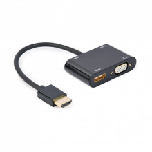 Переходник Cablexpert HDMI to HDMI/VGA+audio 3.5mm (A-HDMIM-HDMIFVGAF-01) (175092)