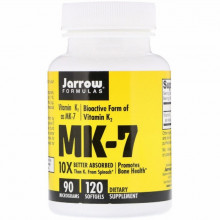 Витамин Jarrow Formulas Витамин K2 в форме MK-7, 90 мкг, MK-7, Vitamin K2 as MK-7, (JRW-30007) (303092)