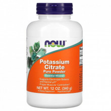 Минералы Now Foods Цитрат Калия, Potassium Citrate Pure Powder, Now Foods, 340 гр (NOW-01446) (307092)