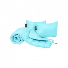 Одеяло MirSon Набор шелковый №1691 Eco Light Blue Одеяло 200х220+ подушки (2200002657112) (327092)