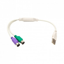 Переходник USB to 2хPS/2, 0.3m PowerPlant (CA913183) (188192)
