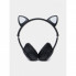 Беспроводные наушники с кошачьими ушками и RGB подсветкой FM радио, micro SD Cat MZ-023 Чёрные (197192)