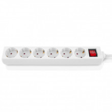 Сетевой фильтр питания REAL-EL RS-6 Protect M 3m, white (EL122300033) (154492)
