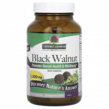Травы Nature's Answer Черный орех, 1500 мг, Black Walnut, 90 вегетарианских капсул (NTA-16017) (308792)