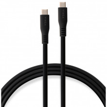 Дата кабель USB-C to USB-C 2.0m UBS3.2 Gen2 10G 240W Chip Silicon Black Vinga (VCPDCCC3242SB) (340892)