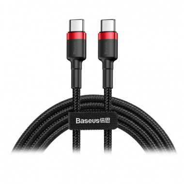 Дата кабель USB-C to USB-C 2.0m USB 3.1 3A red-black Baseus (CATKLF-H91) (263103)