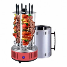 Электрошашлычница шашлычница Domotec BBQ на 6 шампуров 1000W Красная (342303)