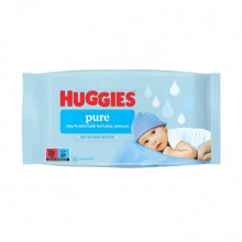 Детские влажные салфетки Huggies Pure 56 шт (5029053550039) (201603)