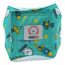 Подгузники для животных MISOKO&CO многоразовые для кобелей, с ракетами, XL 1 шт. мятные (HAINMSK63951) (303803)