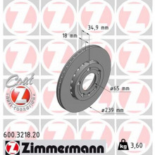 Тормозной диск ZIMMERMANN 600.3218.20 (299903)