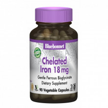 Минералы Bluebonnet Nutrition Хелатное Железо 18мг, Albion, 90 гелевых капсул (BLB-00726) (302903)