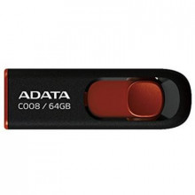 USB флеш накопитель ADATA 64GB C008 Black+Red USB 2.0 (AC008-64G-RKD) (344903)