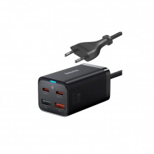 Зарядное устройство Baseus 2xUSB-C 65W + 2xUSB GaN + cable USB-C to USB-C 100W 1.0m black (CCGP040101) (323013)