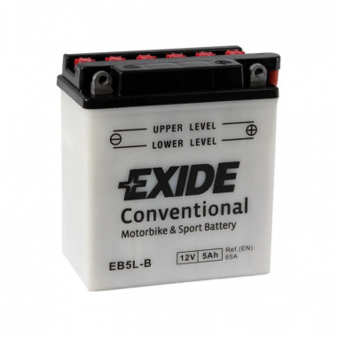 Аккумулятор автомобильный EXIDE CONVENTIONAL 5Ah Ев (-/+) (65EN) (EB5L-B) (248413)
