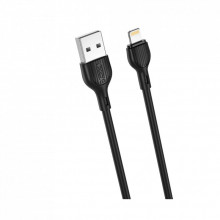 Дата кабель USB 2.0 AM to Lightning 2.0m 2.1A black XO (NB200-L2-BK) (323513)