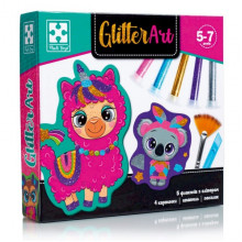 Набор для творчества "Glitter Art Блестящие зверята" VT4501-11, 5 флаконов с глиттерами