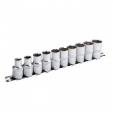 Набор головок, 1/2" - 8,10,12,13,14,15,16,17,18,19 мм CrV. 10 ед. Cr-V INTERTOOL ET-6012 (206913)