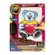 Набор для творчества: килимовая вышивка Мишка голубой "Punch Needle" PN-01-06