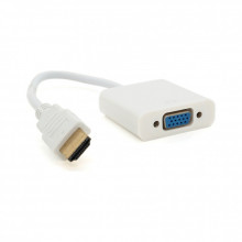 Переходник HDMI M to VGA F 0.1m 4K/2K white Voltronic (YT-C-HDMI(M)/VGA(F)-W) (261123)
