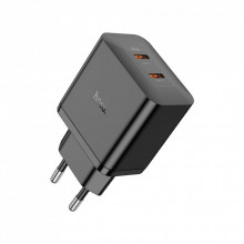 Зарядное устройство HOCO N35 Streamer 2xUSB-C PD45W GaN Black (6931474797193) (322123)