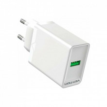 Зарядное устройство Vention 1xUSB 18W (USB-A) QC3.0 white (FABW0-EU) (239623)