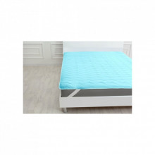 Наматрасник MirSon Eco Light №1716 Wool Air-line на резинке по углам Blue 150x200 см (2200002889100) (326623)