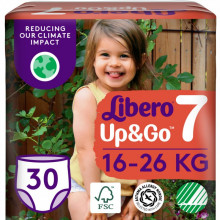 Подгузники Libero Up&Go Размер 7 (16-26 кг) 30 шт (7322541743240) (235723)