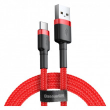 Дата кабель USB 2.0 AM to USB-C 3.0m 2A red Baseus (CATKLF-U09) (323823)