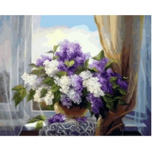 Картина по номерам. Brushme "Сирень у окна" GX8260, 40х50 см