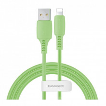 Дата кабель USB 2.0 AM to Lightning 1.2m 2.4A green Baseus (CALDC-06) (321543)
