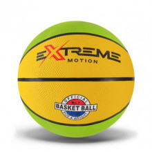 Мяч баскетбольный Extreme Motion BB1485 № 7, 520 грамм (Зелено-желтый)