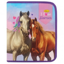 Папка для тетрадей на молнии "I LOVE HORSES" АП-1001-8 Папка для тетрадей на молнии "I LOVE HORSES" АП-1001-8