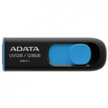 USB флеш накопитель ADATA 128GB UV128 Black/Blue USB 3.1 (AUV128-128G-RBE) (192743)