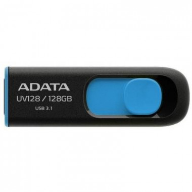 USB флеш накопитель ADATA 128GB UV128 Black/Blue USB 3.1 (AUV128-128G-RBE) (192743)