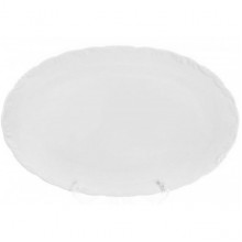 Блюдо фарфорове "White Prince" овальне 35.5х23см (білий фарфор) (183843)