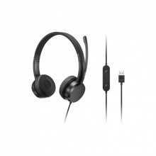 Наушники Lenovo USB-A Wired Stereo On-Ear Black (4XD1K18260) (236053)