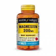 Минералы Mason Natural Магний, 200 мг, Magnesium, 100 таблеток (MAV09611) (307153)