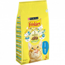Сухой корм для кошек Purina Friskies со вкусом лосося и овощей 10 кг (5997204515469) (229253)