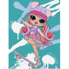 Картина по номерам "Tweens LOL Skate Dance Ali Dance" KHO1208, 30х40 см