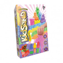 Кинетический песок "KidSand" KS-04-10U-15U коробка 1000 гр