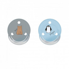Пустышка Baby-Nova Penguin&Bear Uni 0-24 мес., голубая/серая, 2 шт. (3962098) (202953) Пустышка Baby-Nova Penguin&Bear Uni 0-24 мес., голубая/серая, 2 шт. (3962098) (202953)
