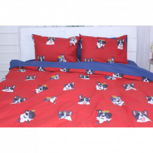 Постельное белье MirSon Бязь Ranforce Elite 17-0568 Kings of dogs 143х210х2 (2200004682051) (334063)