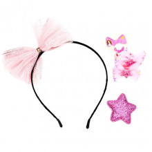 Детский набор "Принцесса" 0105-036-3 обруч, резинка, зажим