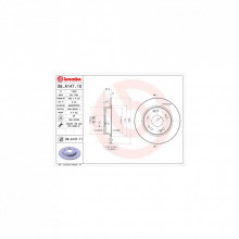 Тормозной диск Brembo 08.A147.10 (298263) Тормозной диск Brembo 08.A147.10 (298263)